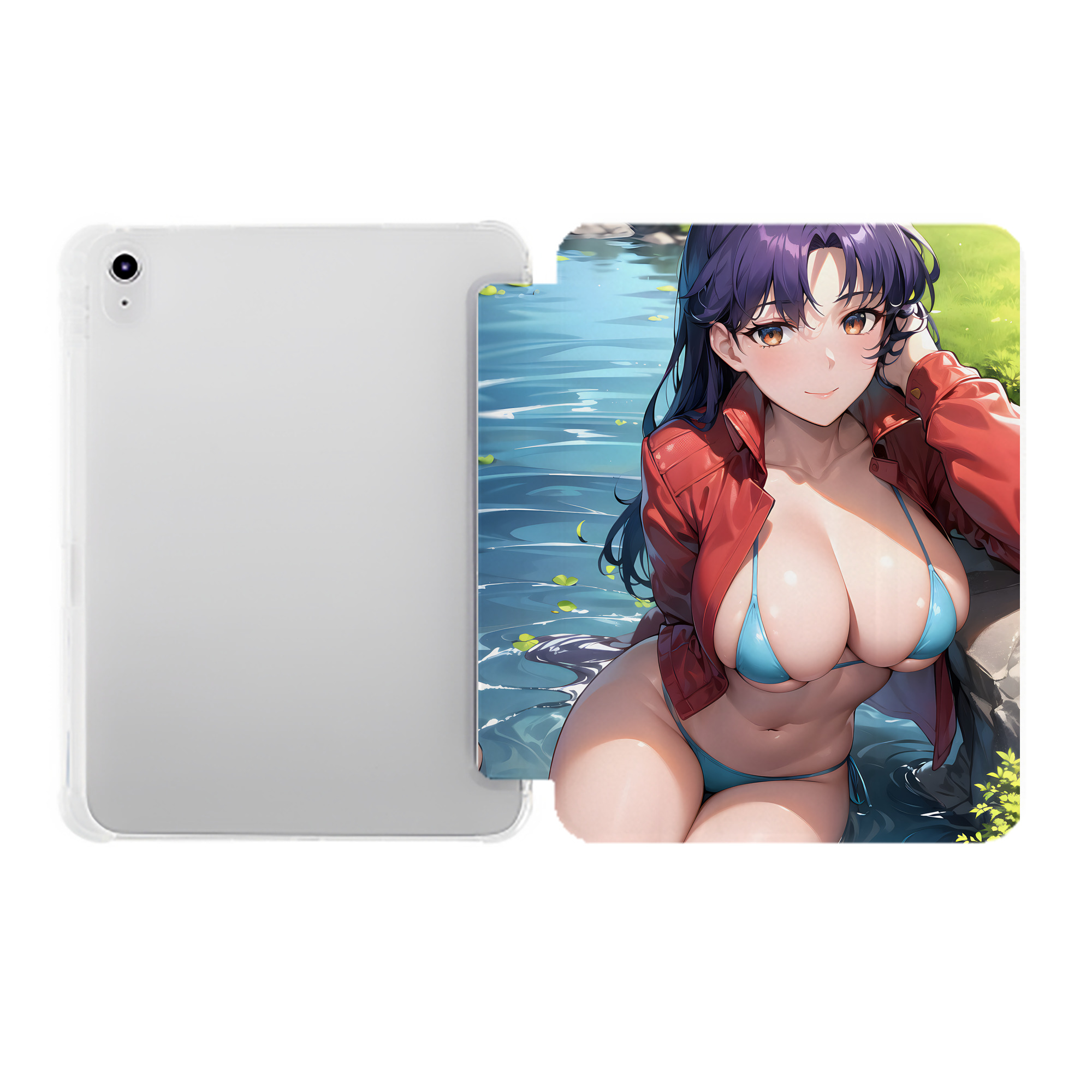 （画像用） EVA 新世紀エヴァンゲリオン IPad ケース ペン収納付き 三つ折りスタンド PUレザー×シリコン 対応機種9.5/10.5/10.9インチ